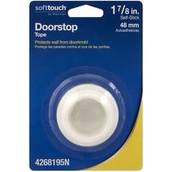 Softtouch 1-7/8 in. L Plastic White Door Stop Mounts to wall