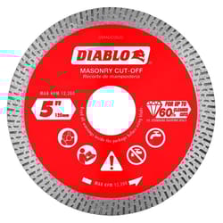 Diablo 5 in. D X 7/8 in. Diamond Masonry Cut-Off Disc 1 pk