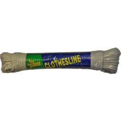 The Cordage Source 3/16 in. D X 50 ft. L White Braided Cotton Clothesline Rope