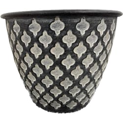 Robert Allen 14 in. D Steel Dilorion Planter Charcoal