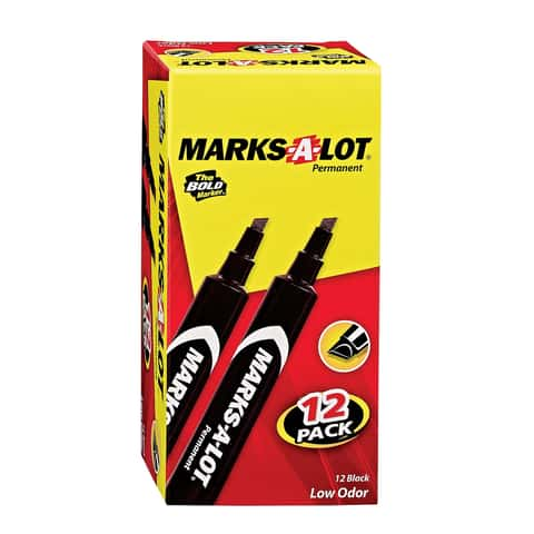 Avery Marks-A-Lot Black Chisel Tip Permanent Marker 12 pk - Ace Hardware