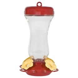 Perky-Pet Hummingbird 16 oz Glass/Plastic Nectar Feeder 4 ports