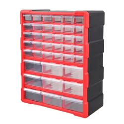 Ace 6.38 in. W X 18.7 in. H Storage Bin Plastic 39 compartments Gray