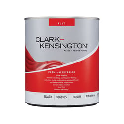 Clark+Kensington Flat Black House & Trim Paint & Primer Exterior 1 qt