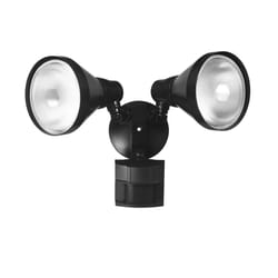 Globe Electric Motion-Sensing Hardwired Incandescent Black Security Light