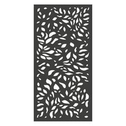 Modinex 72 in. H X 36 in. L Wood Poly Composite Garden Decorative Fence Panel Charcoal