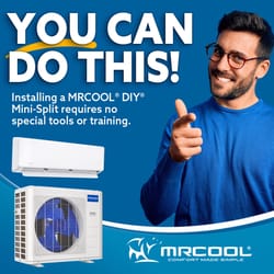 MRCOOL DIY 4th Gen Wall Mounted 12000 BTU 22 SEER Ductless Mini Split Heat Pump Air Handler