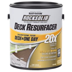 Rust-Oleum  RockSolid 20X Deck Resurfacer  Semi-Transparent  Tintable Tint Base  Deck Resurfacer  1 