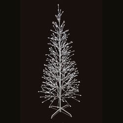Holiday Bright Lights LED Pure White 78 in. Lighted Birch Tree Yard Decor