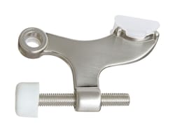 National Hardware Satin Nickel Silver Hinge Pin Door Stop Mounts to door