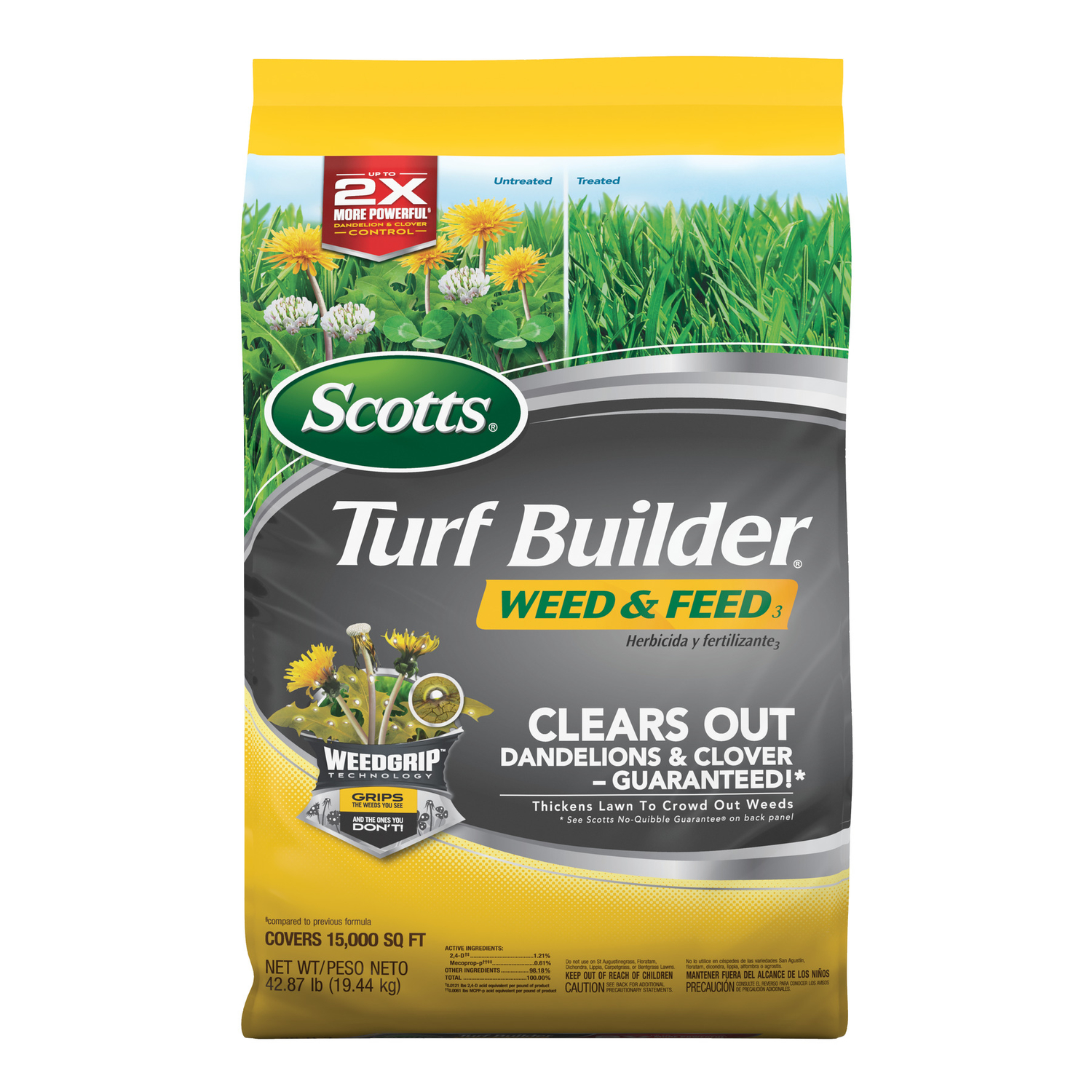 Scotts Turf Builder Weed & Feed 42.87-lb 15000-sq ft 28-0-3 Lawn Food