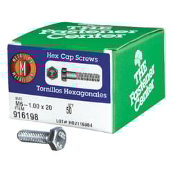 Hillman M6-1.00 mm D X 20 mm L Heat Treated Steel Hex Head Cap Screw 1 pk