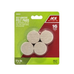 Shepherd Hardware Felt Self Adhesive Protective Pad Brown Round 1-1/4 in. W 16 pk