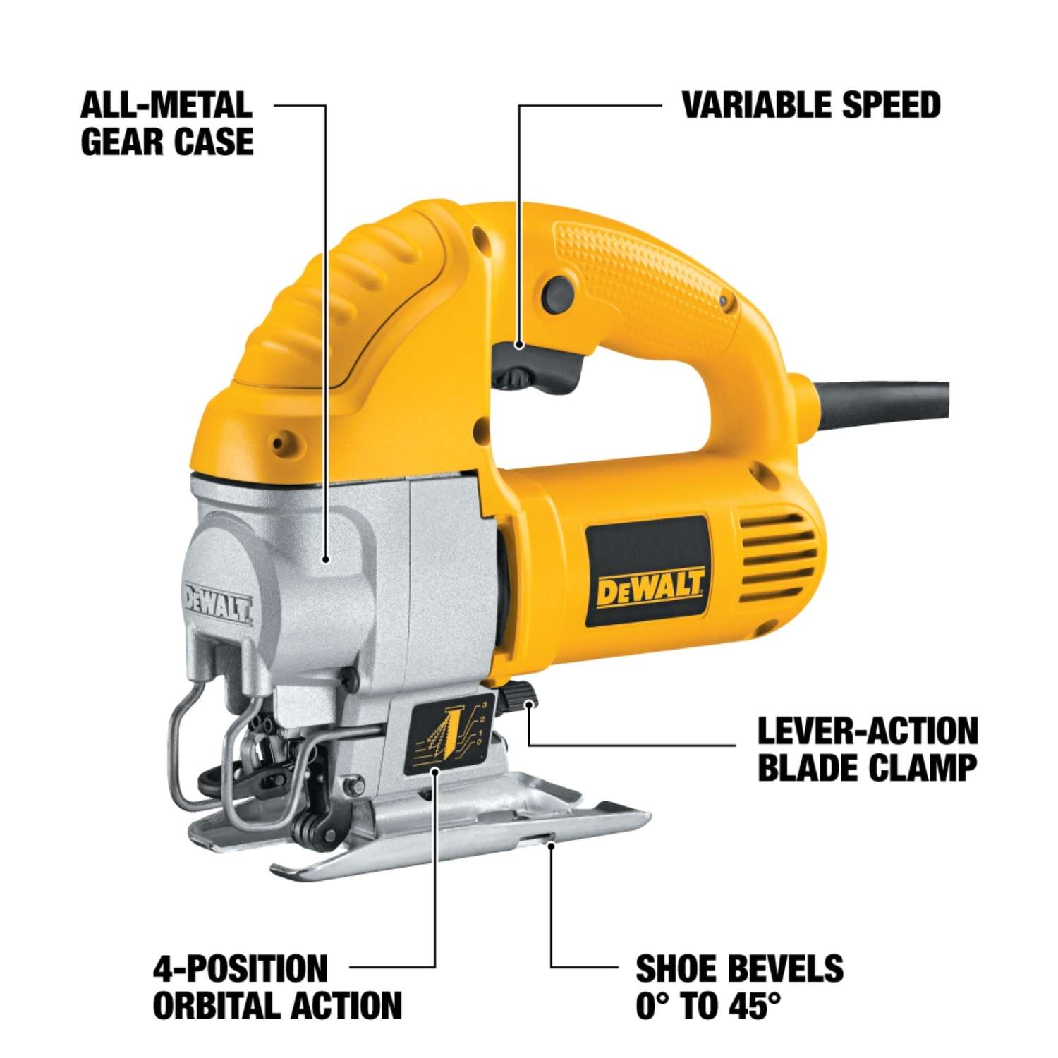 DeWalt 5.5 amps Corded Orbital Jig Saw