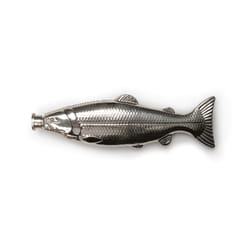 KIKKERLAND 4 oz Silver Stainless Steel Fish Flask