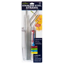 4th Utensil Silver Stainless Steel Drinking Straws