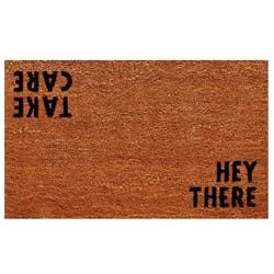 Home & More 1.42 W X 2.42 L Brown Hey There Coir Door Mat