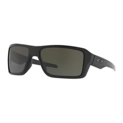 Oakley Double Edge Unisex Matte Black Frame Dark Gray Lens Sunglasses