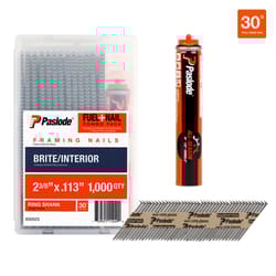 Paslode RounDrive 2-3/8 in. L Angled Strip Brite Fuel and Nail Kit 30 deg 1000 pk