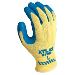 Atlas Unisex Indoor/Outdoor Coated Work Gloves Blue/Yellow M 1 pair