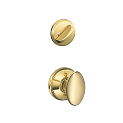 Schlage F Series Bright Brass Zinc Handleset