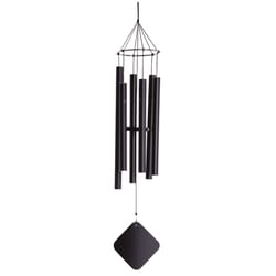 Music of the Spheres, Inc Pentatonic Soprano Black Aluminum 30 in. Wind Chime