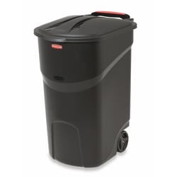 Rubbermaid Roughneck 45 gal Black Plastic Wheeled Garbage Can Lid Included