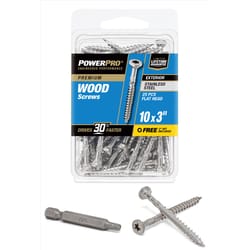 HILLMAN Power Pro No. 10 X 3 in. L Star Coarse Exterior Wood Screw 25 pk