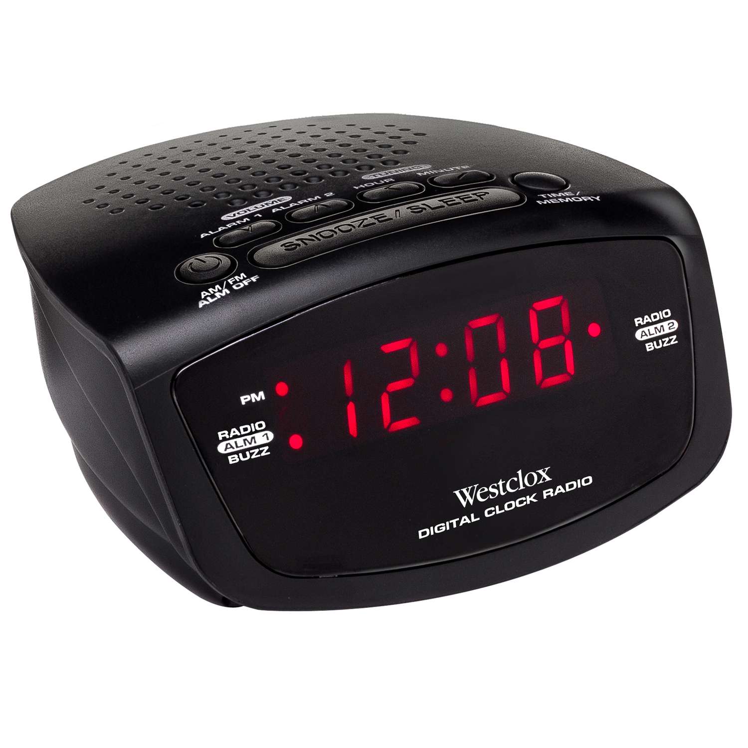 Westclox Black AM/FM Clock Radio Digital PlugIn Ace Hardware