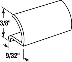 Prime-Line Gray Glazing Channel For 1 pk