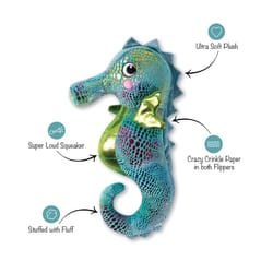 Pet Shop by Fringe Studio Multicolored Plush Shelly The Seahorse Dog Toy 1 pk