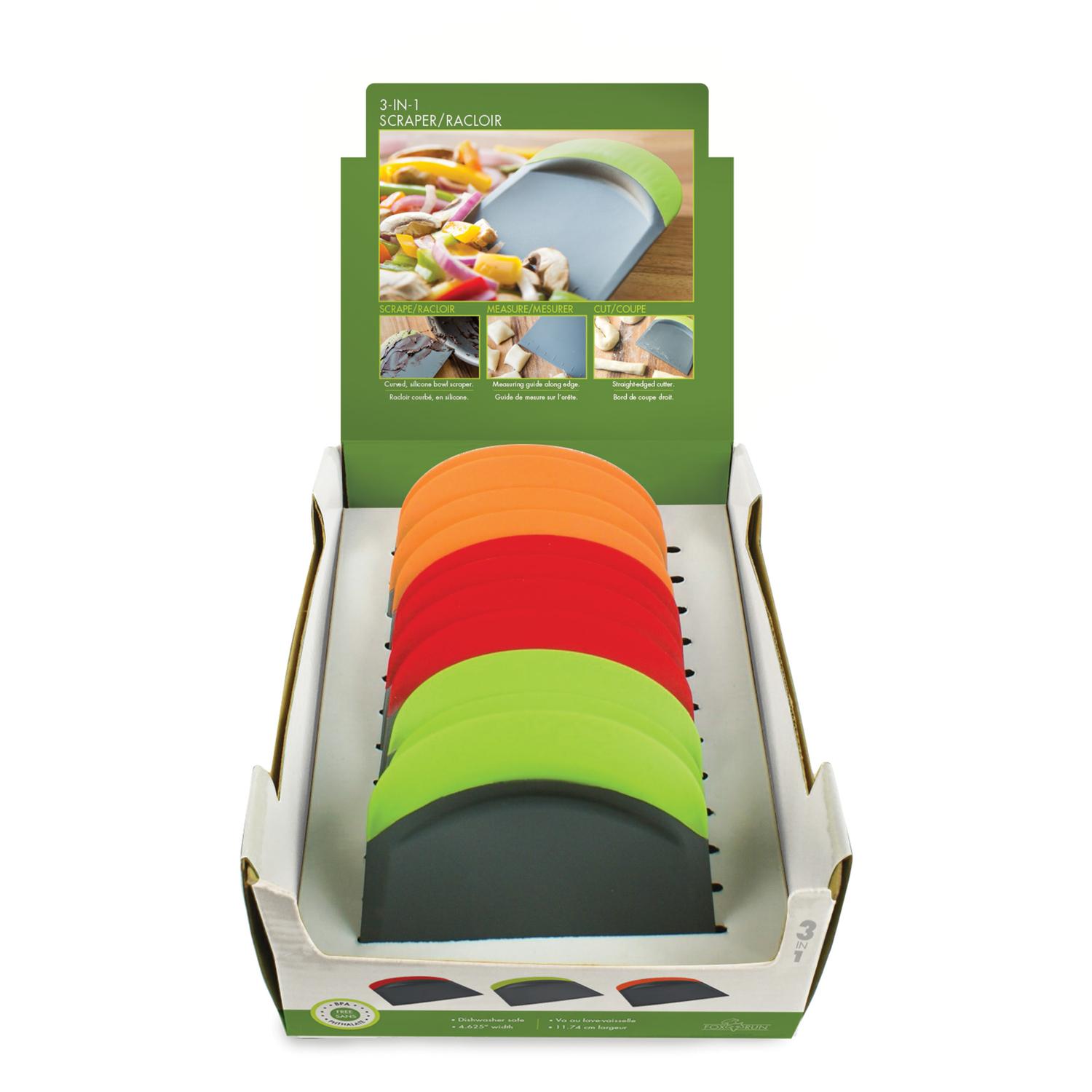 Fox Run Assorted Plastic 3 in 1 Bowl Scraper Sansujyuku sansujyuku.com