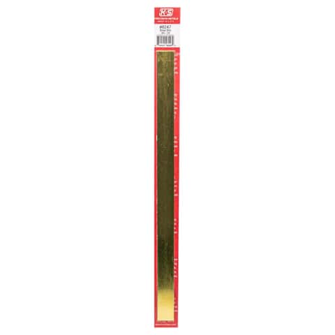 K&S 0.064 in. X 3/4 in. W X 12 in. L Brass Metal Strip