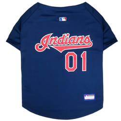 Pets First Navy Blue Cleveland Indians Dog Jersey 2XL