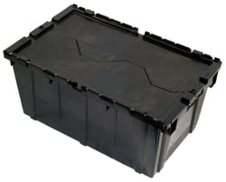 Monoflo Nestable 16.5 gal Black Storage Tote 12.5 in. H X 16.6 in. W Stackable