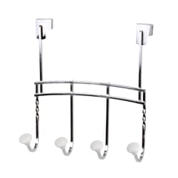 Spectrum 12.3 in. L Chrome Steel Hook Rack 1 pk