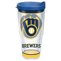 Tervis MLB 24 oz Milwaukee Brewers Multicolored BPA Free Tumbler with Lid