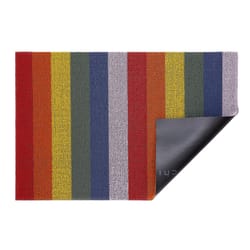 Chilewich 24 in. W X 72 in. L Multicolored Pride Stripe Vinyl Runner Mat