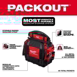 Milwaukee PACKOUT 10 in. W X 19.8 in. H Ballistic Tool Bag 65 pocket Black/Red 1 pc