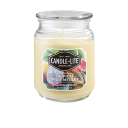 Candle-Lite Everyday Yellow Tropical Fruit Medley Scent Candle Jar 18 oz