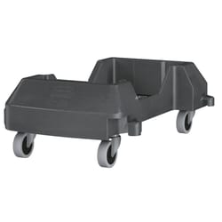 Rubbermaid Slim Jim Gray Resin Wheeled Garbage Can Dolly