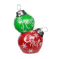 Alpine LED Multi Merry Christmas Ornament 48 in. Yard Decor