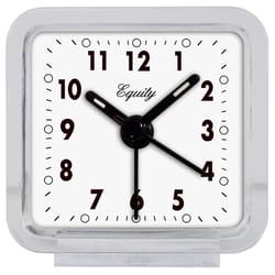 La Crosse Technology Equity 2.5 in. Clear Alarm Clock Analog Battery Operated