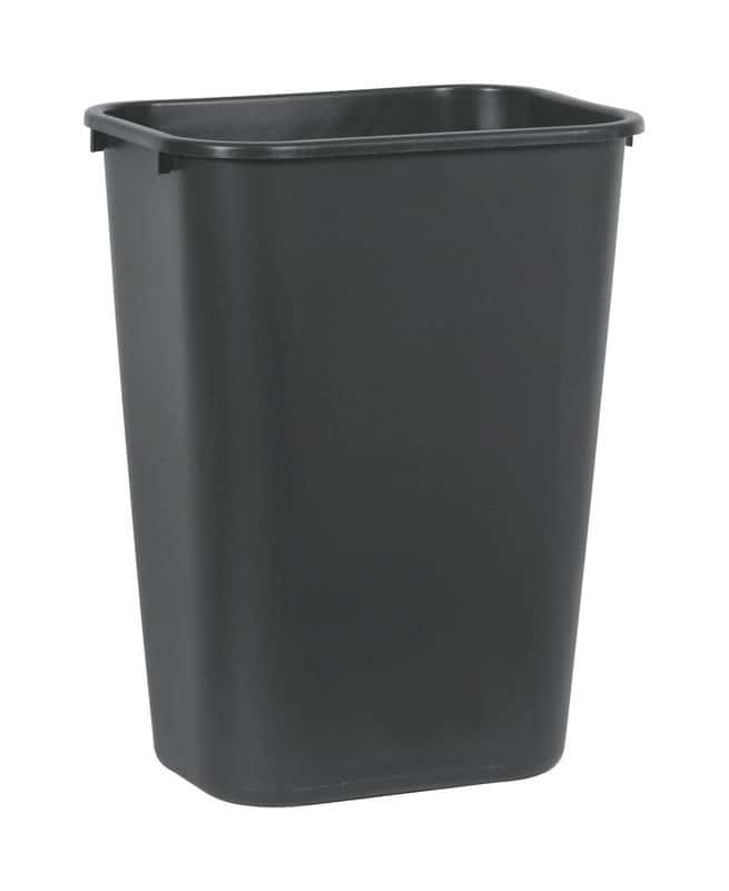 Rubbermaid Deskside 10.25 gal Black Resin Rectangle Garbage Can Ace