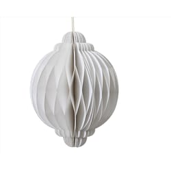 Decoris White Onion Ornament 6 in.