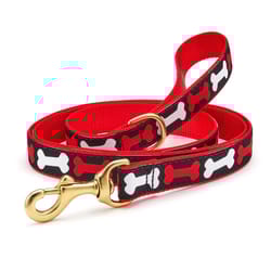 Up Country Red No Bones About It Nylon Dog Leash