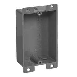 Gardner Bender 4.25 in. Rectangle PVC 1 gang Electrical Box Gray