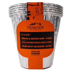 Traeger EZ-Clean Aluminum Grease & Ash Keg Liner 6.3 in. L X 6.3 in. W For Traeger