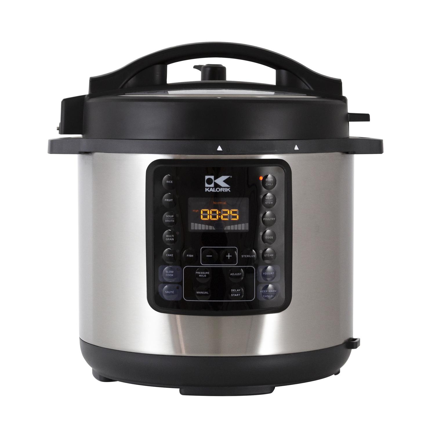 Kalorik 8 qt Silver Stainless Steel Programmable Multi-Cooker Sansujyuku sansujyuku.com