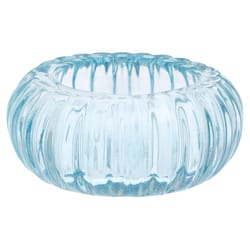 Karma 1 in. H Arctic Blue Glass Twinkle Tealight